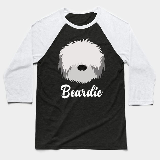 Beardie - Bearded Collie Baseball T-Shirt by DoggyStyles